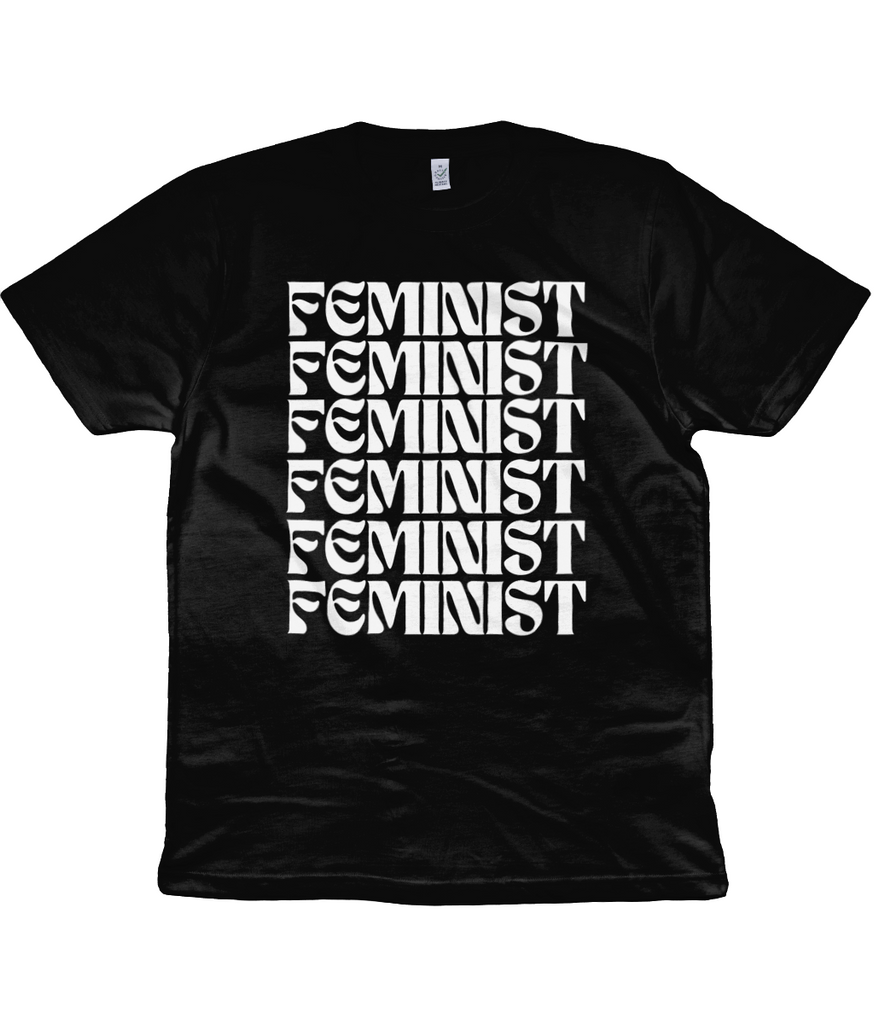 Feminist Feminist Feminist Slogan T shirt in Black -  Milk & Moon 