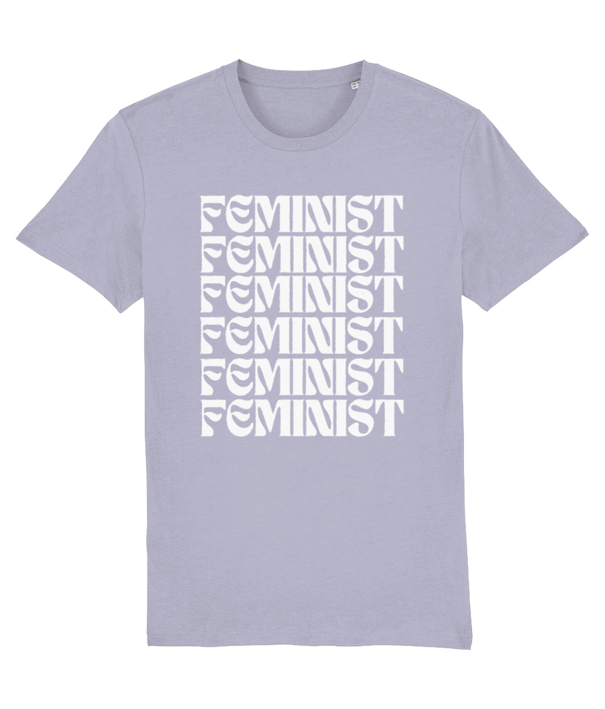 Feminist Feminist Feminist Slogan T-Shirt In Lavender -  Milk & Moon 