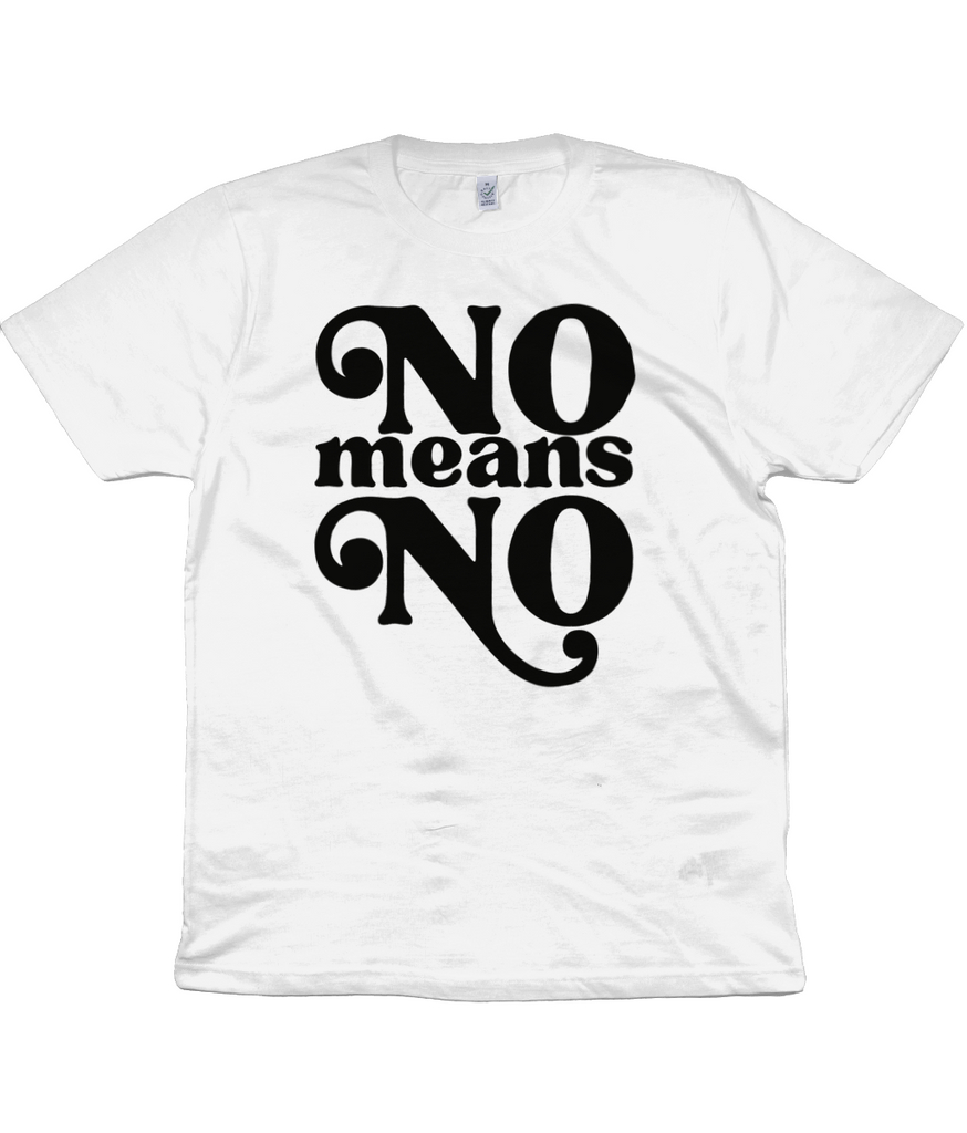 No Means No Slogan T Shirt in White -  Milk & Moon 