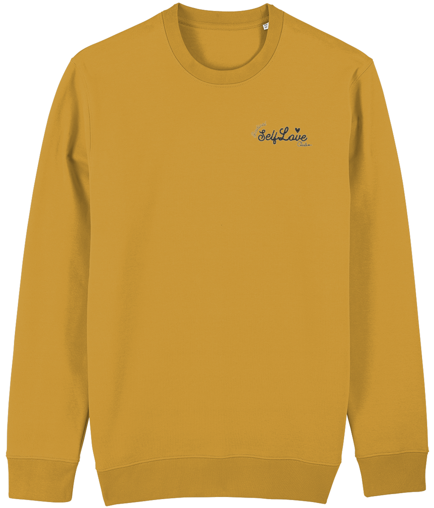 self love club mustard sweatshirt mck up 