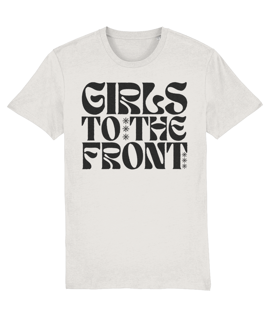 Girls To The Front T Shirt in Vintage White -  Milk & Moon 
