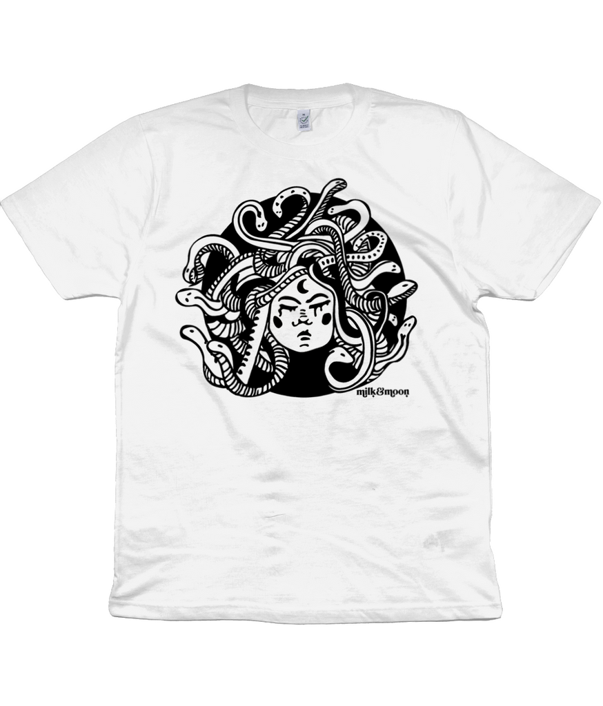 Medusa Milk & Moon T Shirt in White -  Milk & Moon 