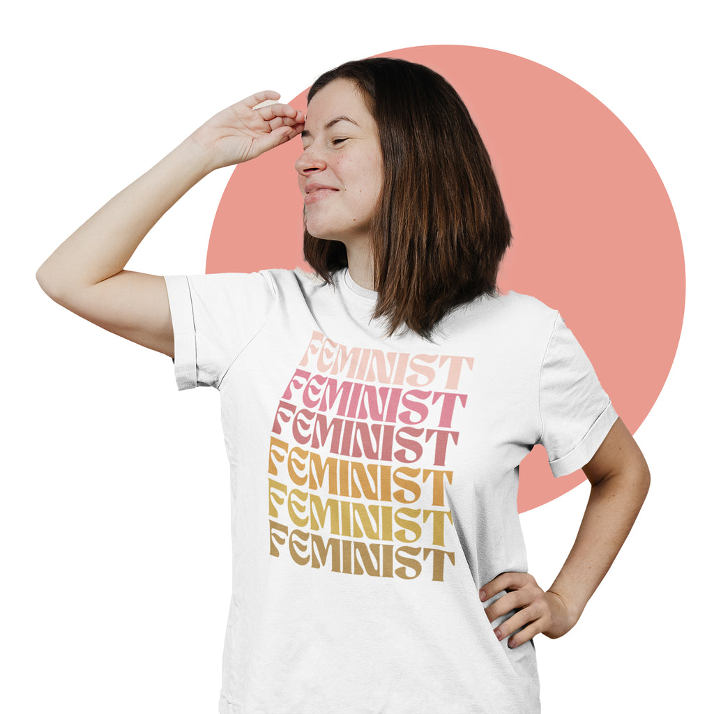 feminist slogan tee shirt Milk & Moon Uk 