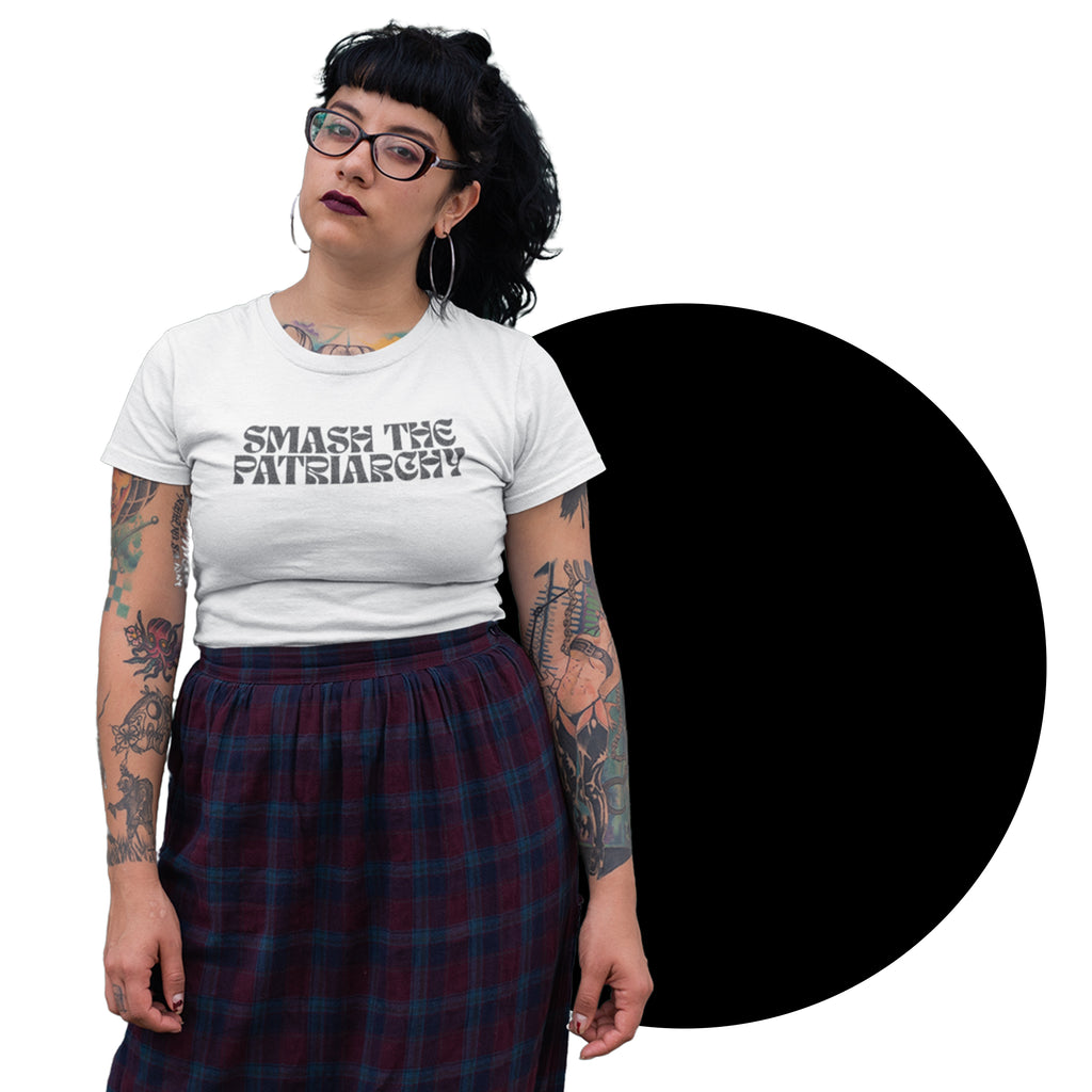 Smash The Patriarchy T Shirt in White -  Milk & Moon 